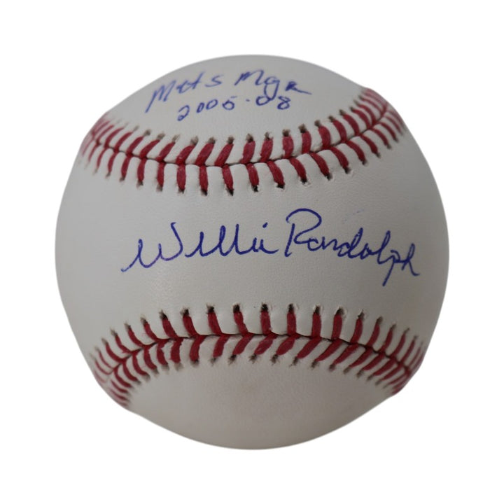 Willie Randolph New York Mets Autographed Inscribed Mets Mgr 2005-08 MLB Baseball CX Auth