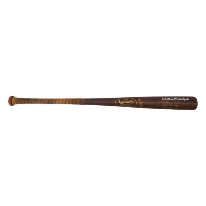 Willie Randolph New York Mets Autographed Game Used Louisville Slugger S2 Brown Bat Randolph CX LOA