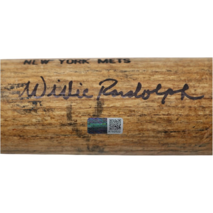 Willie Randolph New York Mets Autographed Game Used Louisville Slugger H176 Ash Bat Randolph CX LOA