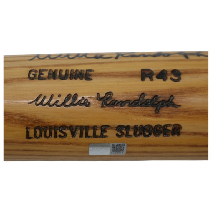 Willie Randolph New York Yankees Autographed Game Used Louisville Slugger R43 Ash Bat Randolph CX LOA