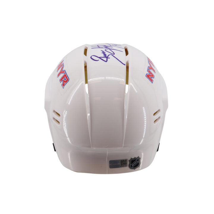 Brian Leetch/Mark Messier New York Rangers Auto Dual Signed Inscribed White Mini