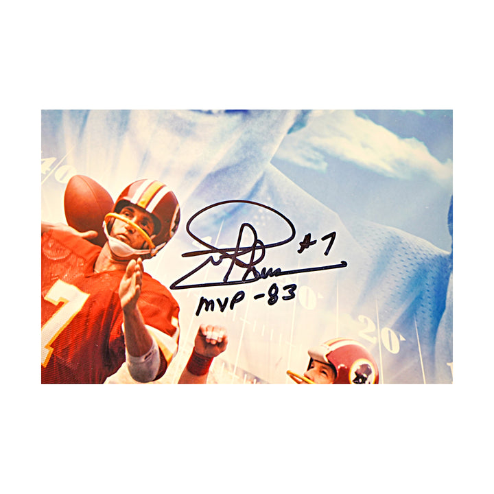 Theismann Brown Moseley Washington Redskins Multi Signed 16x20 Photo JSA COA