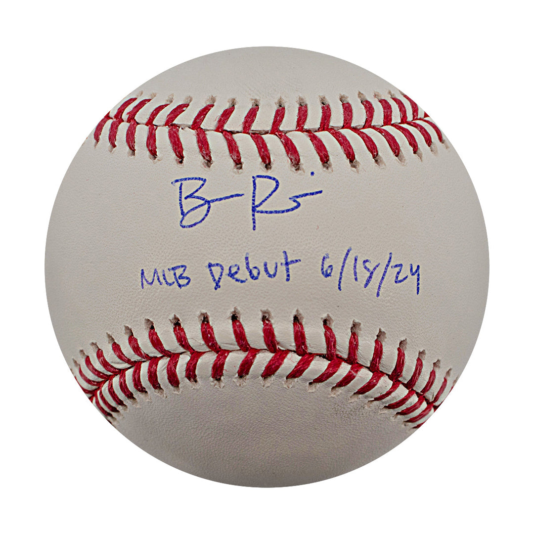Ben Rice New York Yankees Autographed Signed Inscribed "MLB Debut 6/18/24" OMLB Baseball (CX Auth) - Preorder