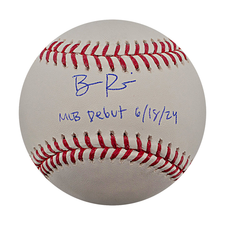 Ben Rice New York Yankees Autographed Signed Inscribed "MLB Debut 6/18/24" OMLB Baseball (CX Auth) - Preorder