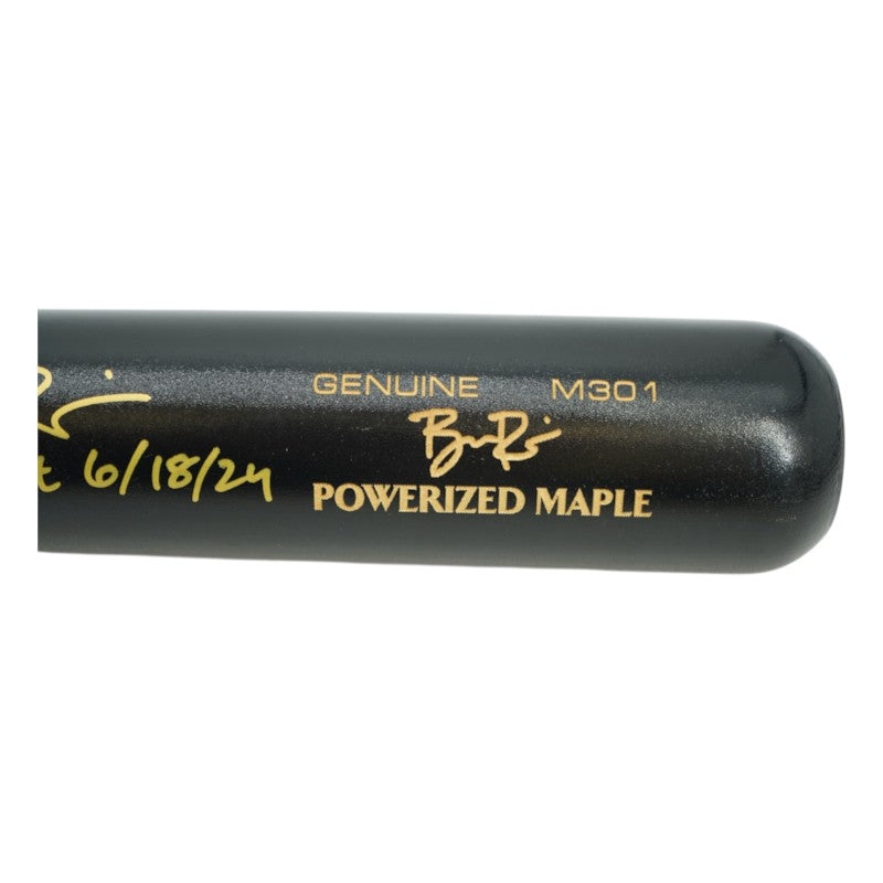 Ben Rice Yankees Autographed Inscribed MLB Debut Louisville Slugger M301 Pro Model Bat CX Auth