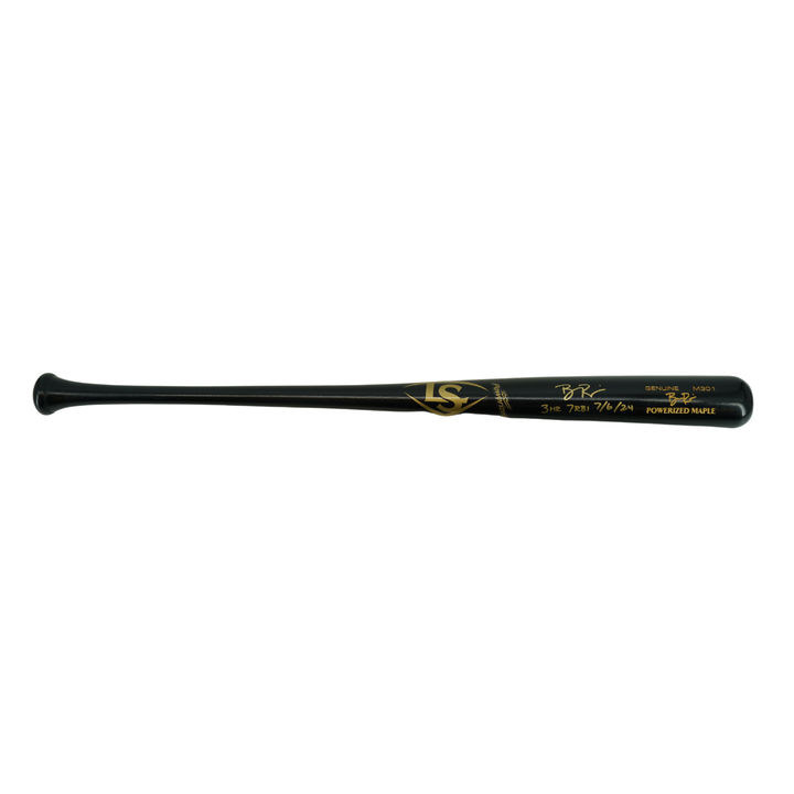 Ben Rice Yankees Autographed Inscribed Louisville Slugger Pro Model Bat CX Auth