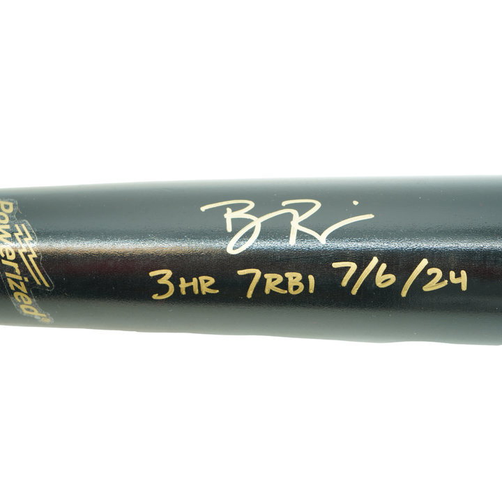 Ben Rice Yankees Autographed Inscribed Louisville Slugger Pro Model Bat CX Auth