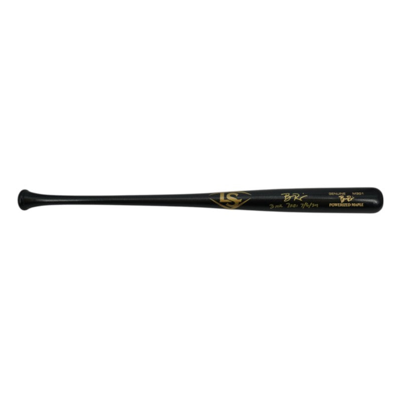 Ben Rice Yankees Autographed Inscribed Louisville Slugger M301 Pro Model Bat CX Auth