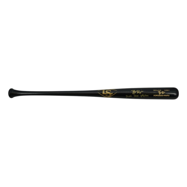 Ben Rice Yankees Autographed Inscribed Louisville Slugger M301 Pro Model Bat CX Auth