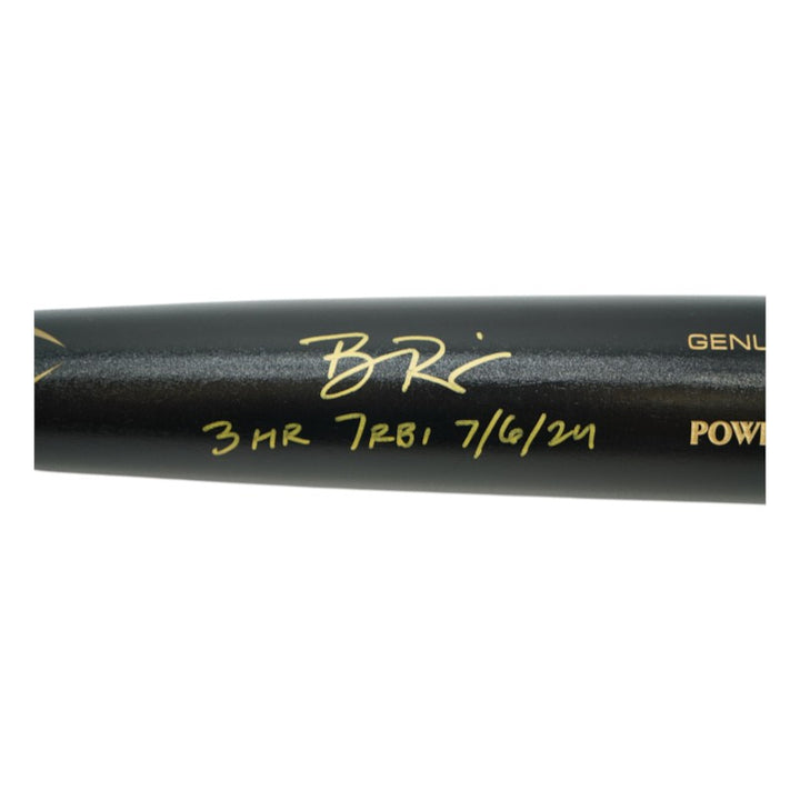 Ben Rice Yankees Autographed Inscribed Louisville Slugger M301 Pro Model Bat CX Auth