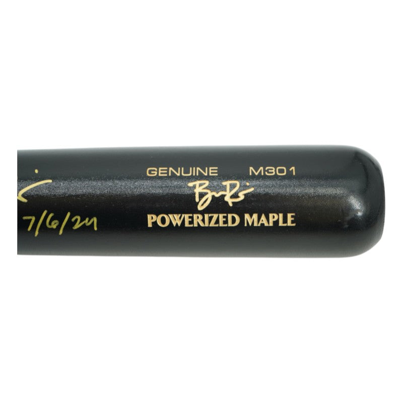 Ben Rice Yankees Autographed Inscribed Louisville Slugger M301 Pro Model Bat CX Auth