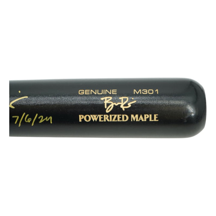 Ben Rice Yankees Autographed Inscribed Louisville Slugger M301 Pro Model Bat CX Auth