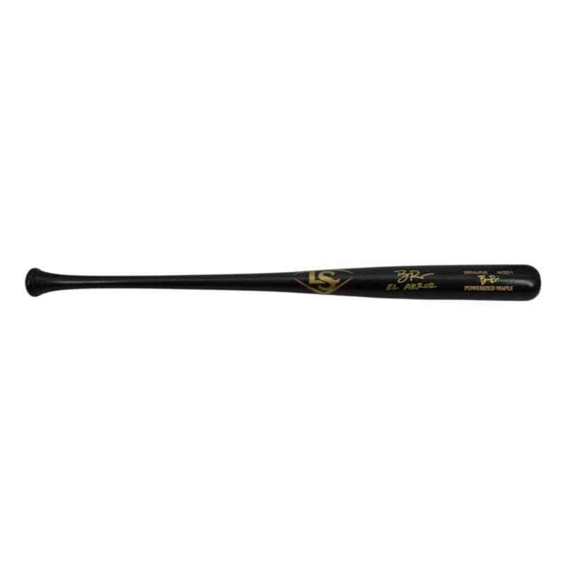 Ben Rice Yankees Autographed Inscribed El Arroz Louisville Slugger M301 Pro Model Bat CX Auth