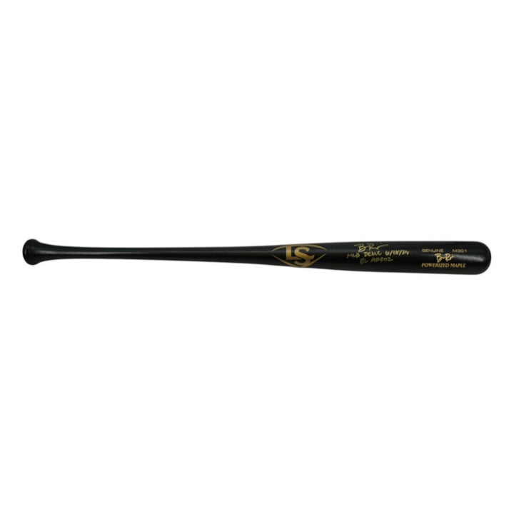Ben Rice Yankees Autographed Dual Inscribed MLB Debut El Arroz Louisville Slugger M301 Pro Model Bat CX Auth