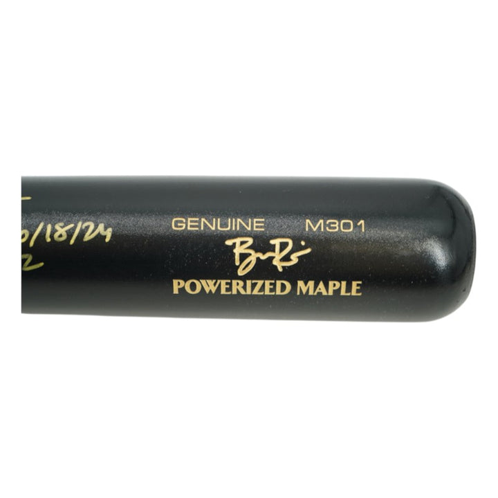 Ben Rice Yankees Autographed Dual Inscribed MLB Debut El Arroz Louisville Slugger M301 Pro Model Bat CX Auth