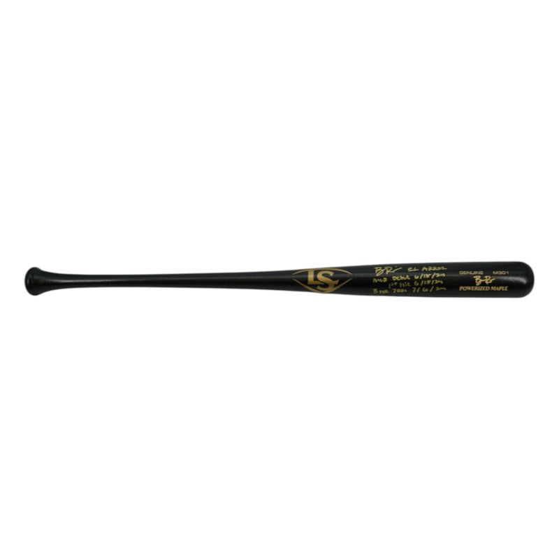 Ben Rice Yankees Autographed Multi Stat Inscribed Louisville Slugger M301 Pro Model Bat CX Auth