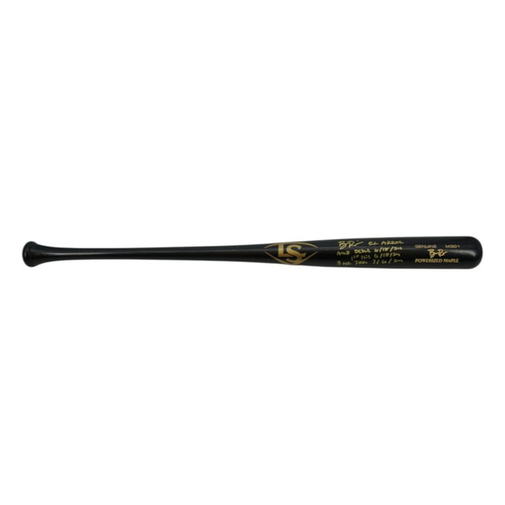 Ben Rice Yankees Autographed Multi Stat Inscribed Louisville Slugger M301 Pro Model Bat CX Auth