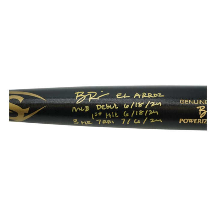 Ben Rice Yankees Autographed Multi Stat Inscribed Louisville Slugger M301 Pro Model Bat CX Auth