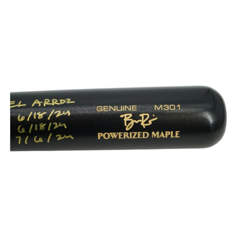 Ben Rice Yankees Autographed Multi Stat Inscribed Louisville Slugger M301 Pro Model Bat CX Auth