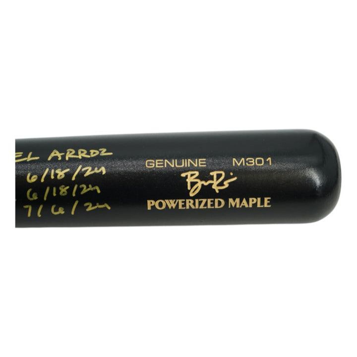 Ben Rice Yankees Autographed Multi Stat Inscribed Louisville Slugger M301 Pro Model Bat CX Auth