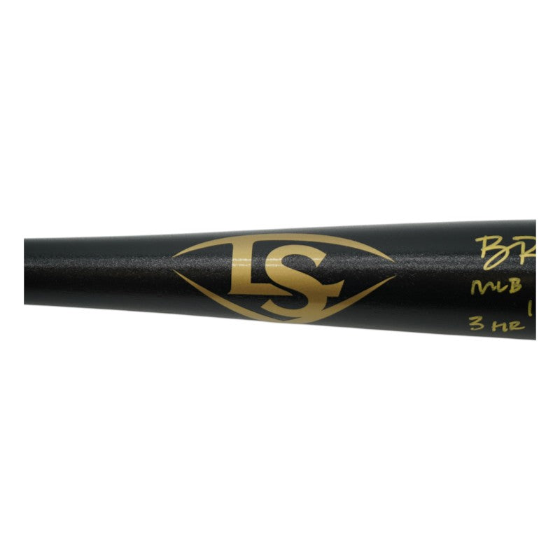 Ben Rice Yankees Autographed Multi Stat Inscribed Louisville Slugger M301 Pro Model Bat CX Auth