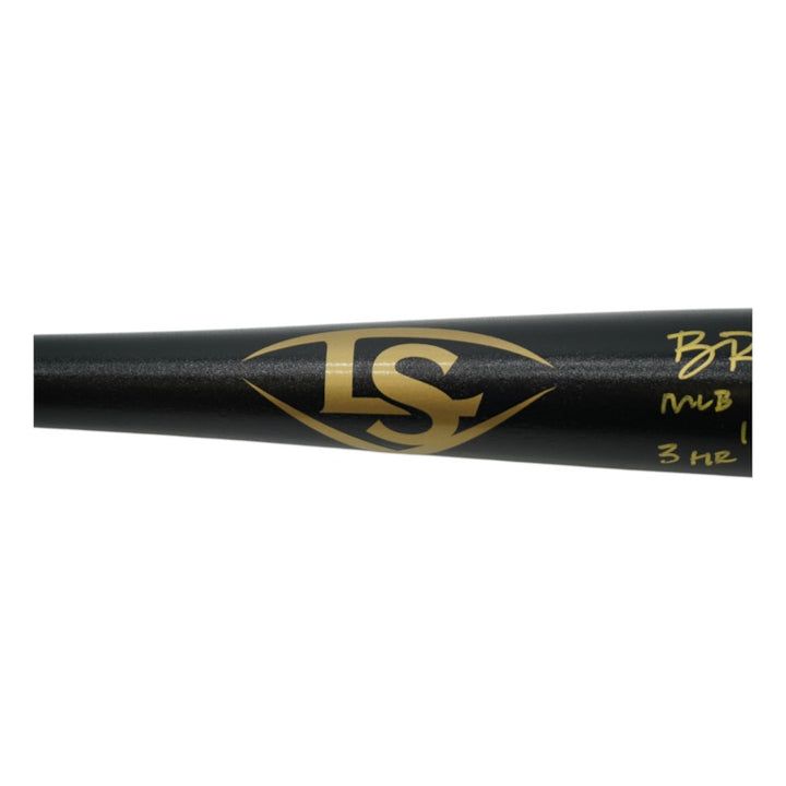 Ben Rice Yankees Autographed Multi Stat Inscribed Louisville Slugger M301 Pro Model Bat CX Auth