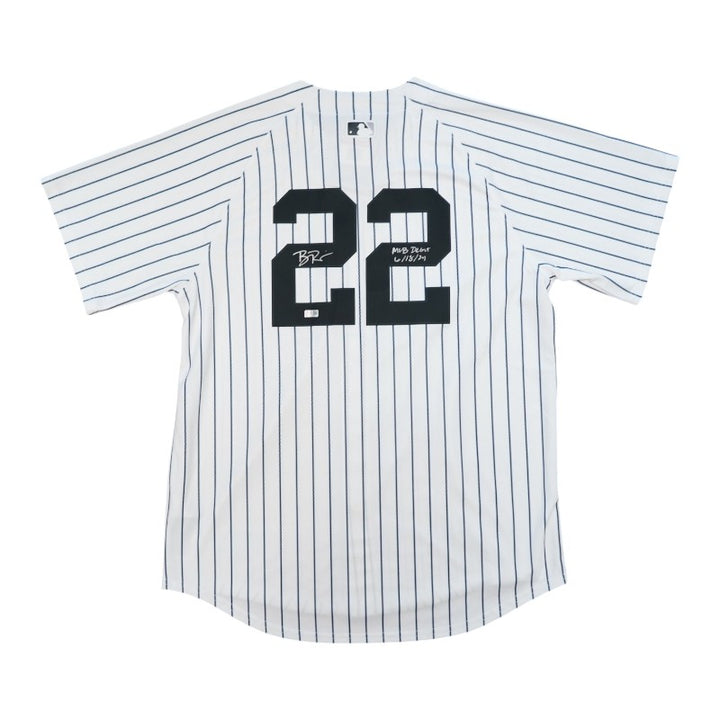 Ben Rice New York Yankees Autographed Inscribed MLB Debut Nike Pinstripe Replica Jersey (CX Auth)