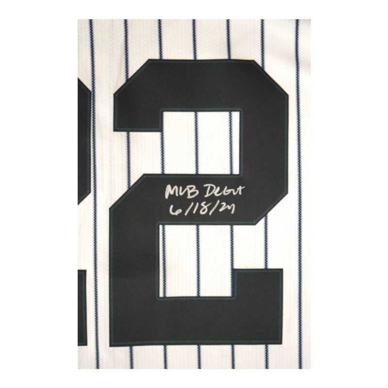 Ben Rice New York Yankees Autographed Inscribed MLB Debut Nike Pinstripe Replica Jersey (CX Auth)