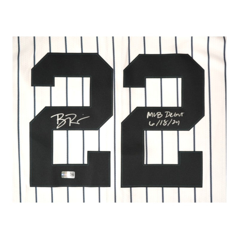 Ben Rice New York Yankees Autographed Inscribed MLB Debut Nike Pinstripe Replica Jersey (CX Auth)