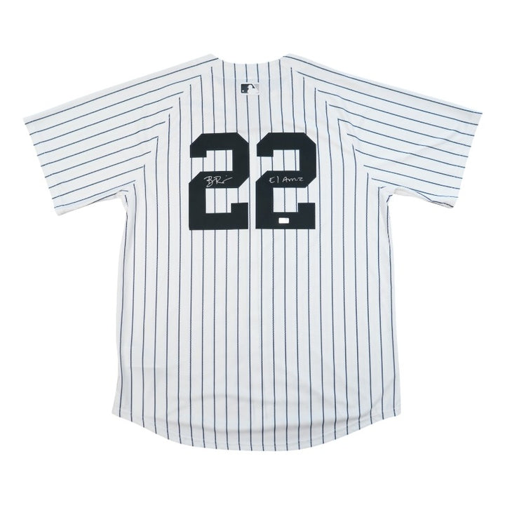 Ben Rice New York Yankees Autographed Inscribed El Arroz Nike Pinstripe Replica Jersey (CX Auth)