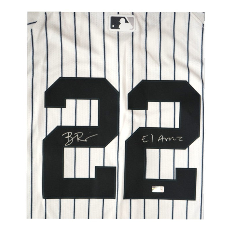 Ben Rice New York Yankees Autographed Inscribed El Arroz Nike Pinstripe Replica Jersey (CX Auth)