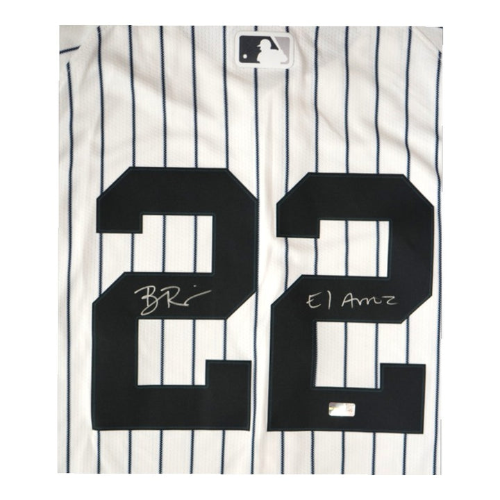 Ben Rice New York Yankees Autographed Inscribed El Arroz Nike Pinstripe Replica Jersey (CX Auth)