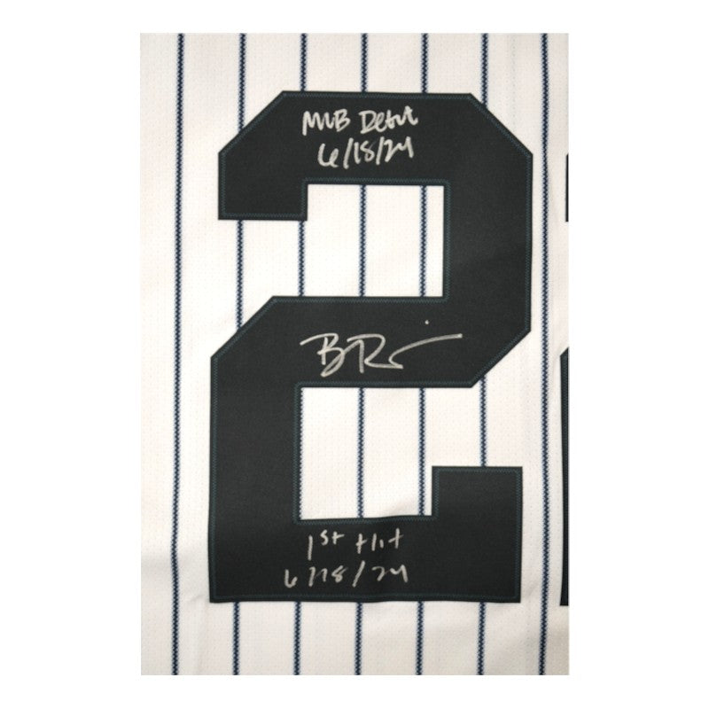 Ben Rice New York Yankees Autographed Multi Inscribed Nike Pinstripe Replica Jersey (CX Auth)