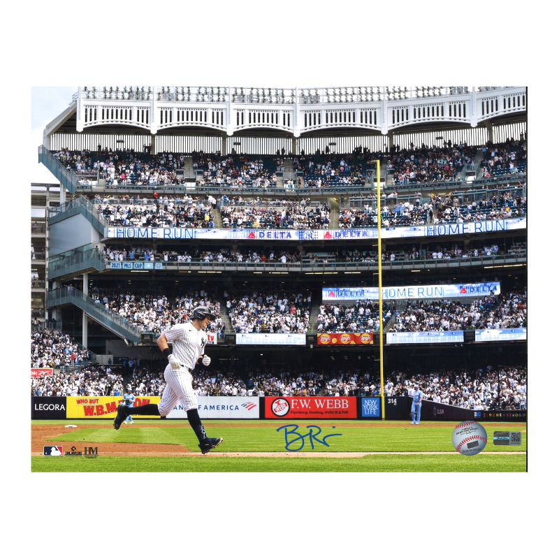 Ben Rice New York Yankees Autographed Rounding 3rd Base 11x14 Photo CX Auth