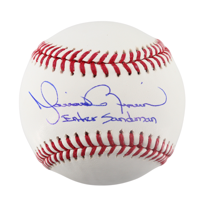 Mariano Rivera New York Yankees Autographed Inscribed Enter Sandman OMLB Baseball