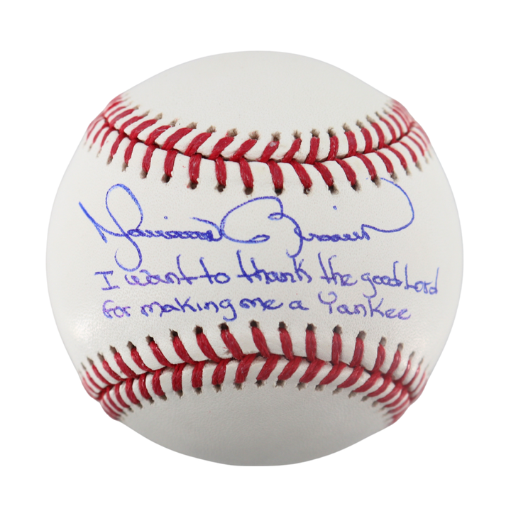 Mariano Rivera New York Yankees Autographed Thank The Good Lord OMLB Baseball