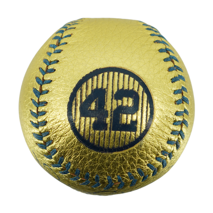 Mariano Rivera New York Yankees Autographed Inscribed Hand Stitched Gold Baseball LE of 42 (CX Auth)