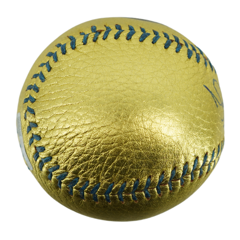 Mariano Rivera New York Yankees Autographed Inscribed Hand Stitched Gold Baseball LE of 42 (CX Auth)