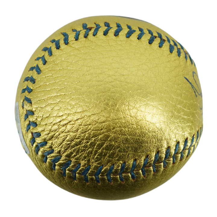 Mariano Rivera New York Yankees Autographed Inscribed Hand Stitched Gold Baseball LE of 42 (CX Auth)