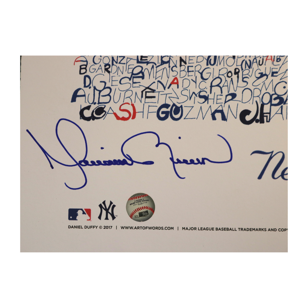 Mariano Rivera New York Yankees Autographed Signed Mounted 16"x20" Art of Words