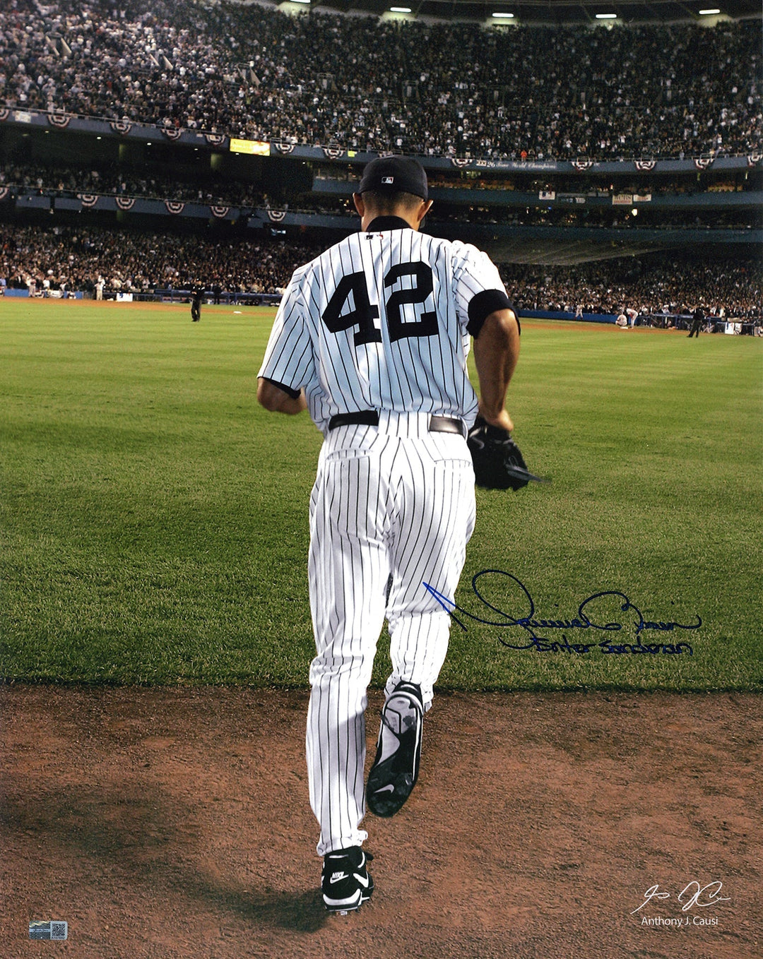 Mariano Rivera New York Yankees Autographed Inscribed Enter Sandman 16x20 Causi Photo (CX Auth)