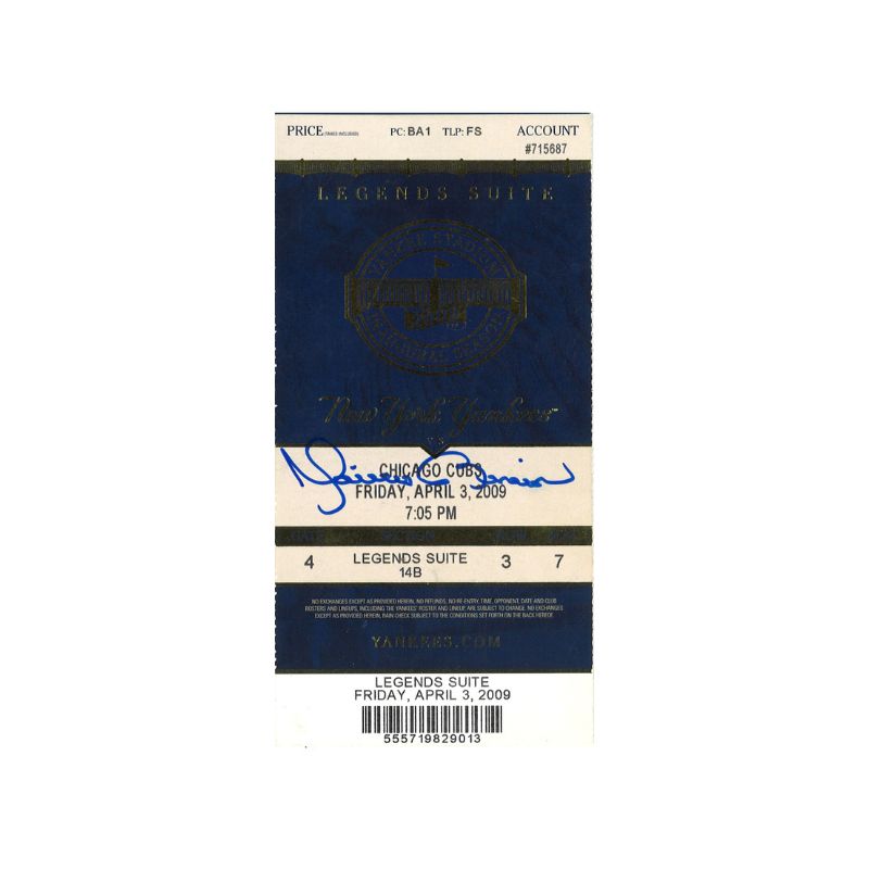 Mariano Rivera New York Yankees Autographed First Opening Day Ticket