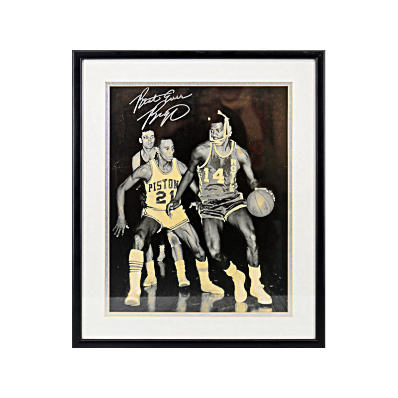 Oscar Robertson Cincinnati Royals Autographed and Framed 11x14 Photograph -Toning on Photograph (Brandon Steiner LOA)