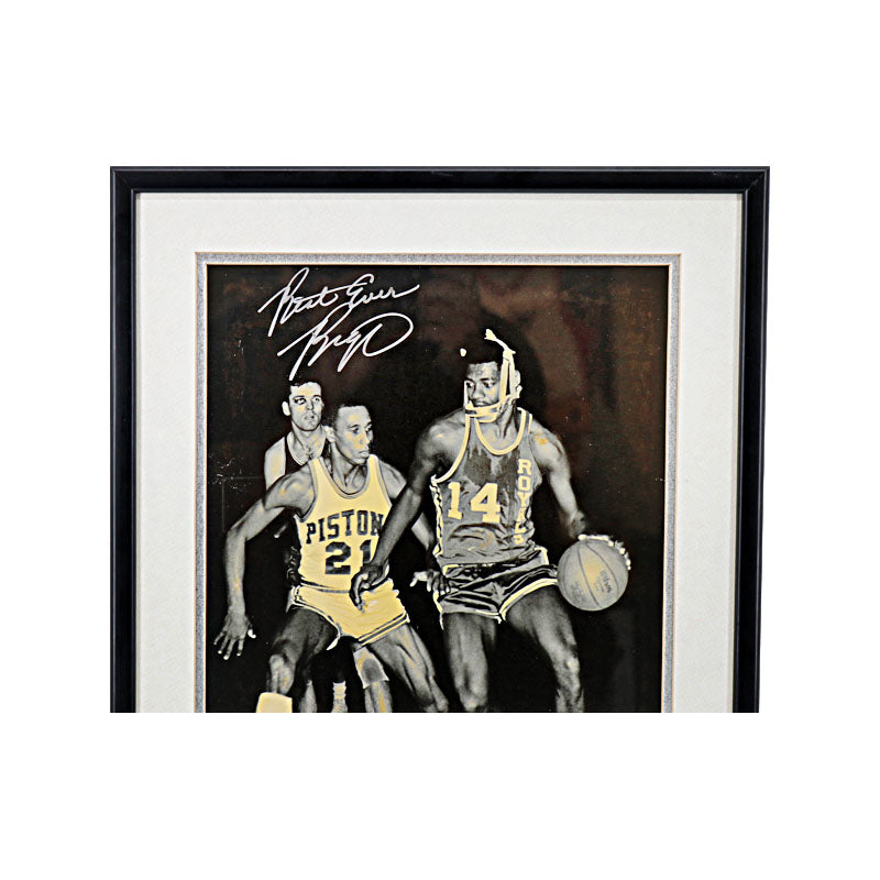 Oscar Robertson Cincinnati Royals Autographed and Framed 11x14 Photograph -Toning on Photograph (Brandon Steiner LOA)