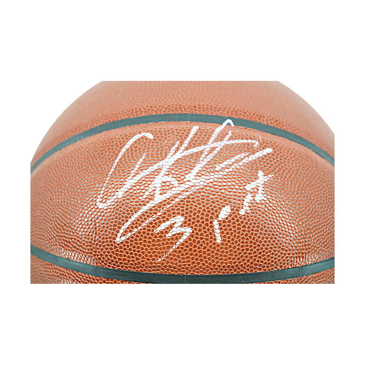 Dennis Rodman Chicago Bulls Autographed Inscribed Wilson Bulls Logo Basketball JSA Holo Only