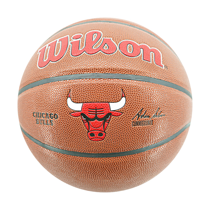 Dennis Rodman Chicago Bulls Autographed Inscribed Wilson Bulls Logo Basketball JSA Holo Only