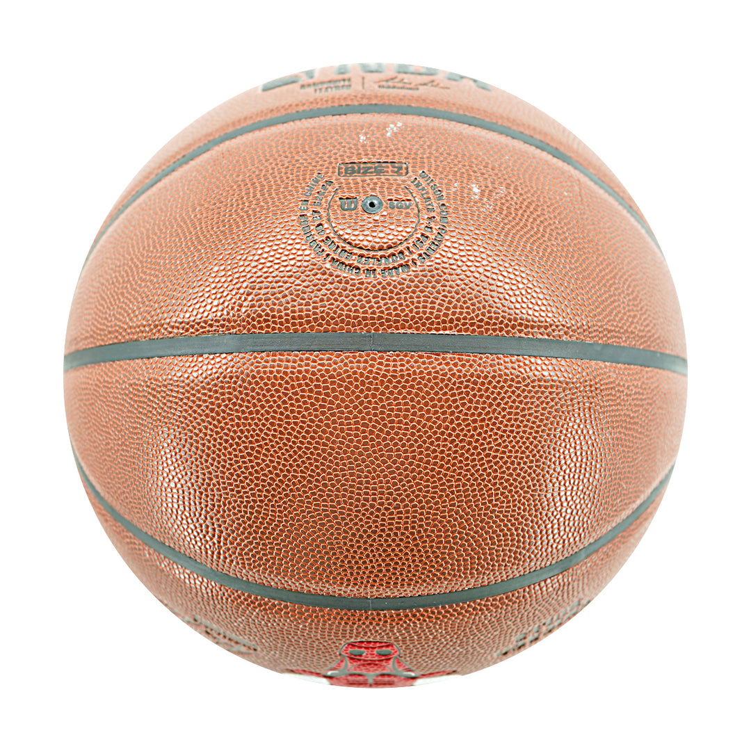 Dennis Rodman Chicago Bulls Autographed Inscribed Wilson Bulls Logo Basketball JSA Holo Only