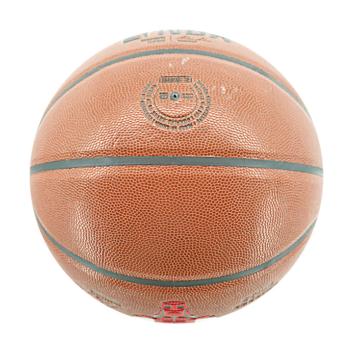 Dennis Rodman Chicago Bulls Autographed Inscribed Wilson Bulls Logo Basketball JSA Holo Only