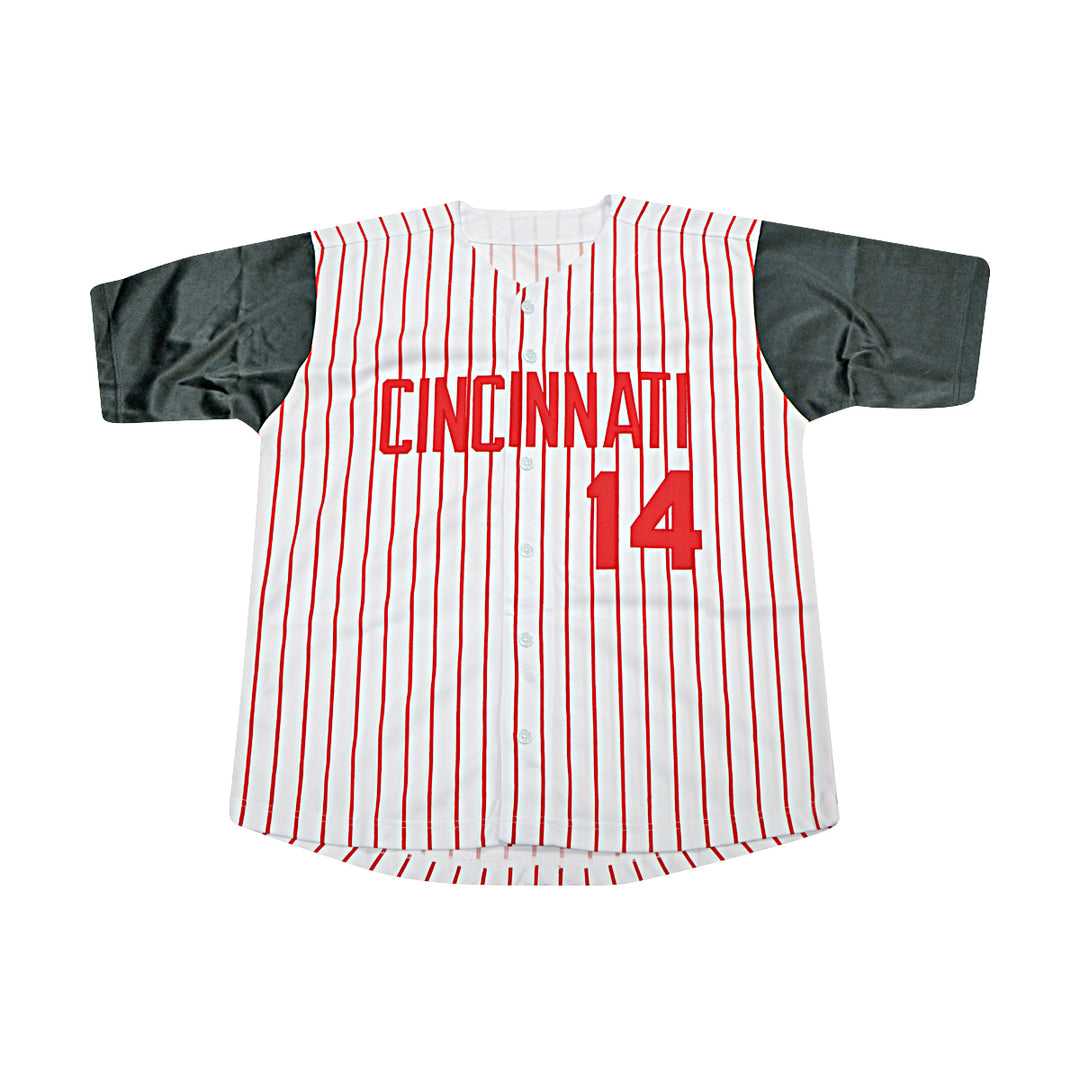 Pete Rose Cinncinati Reds Autographed Custom Jersey JSA COA