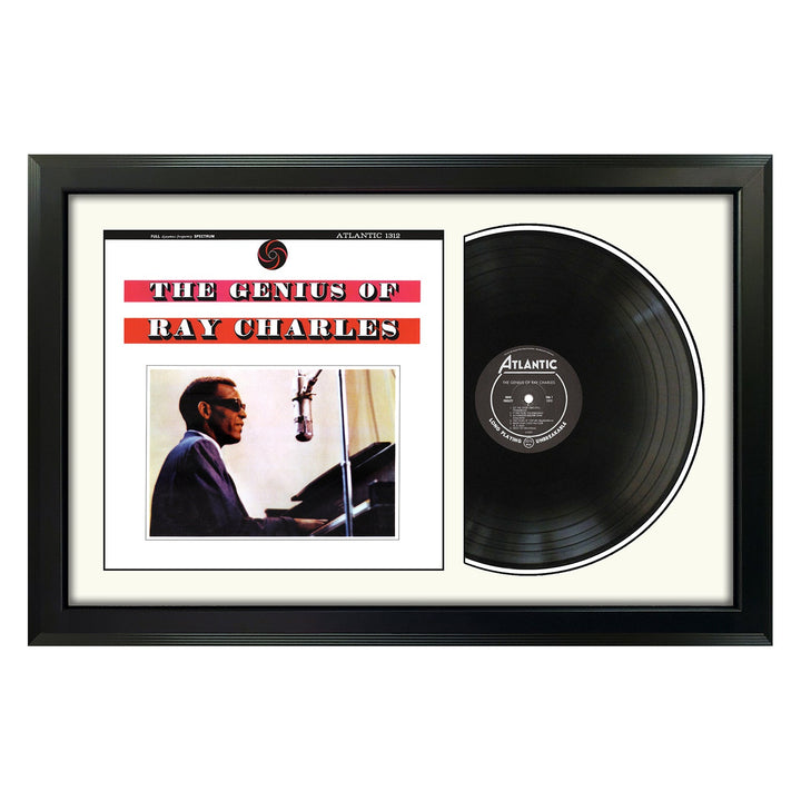 Ray Charles The Genius Of Ray Charles Genuine Vinyl Record & Cover Professionally Framed Display with a White Mat